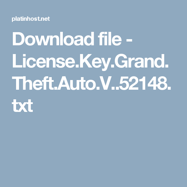 Gta 5 download key